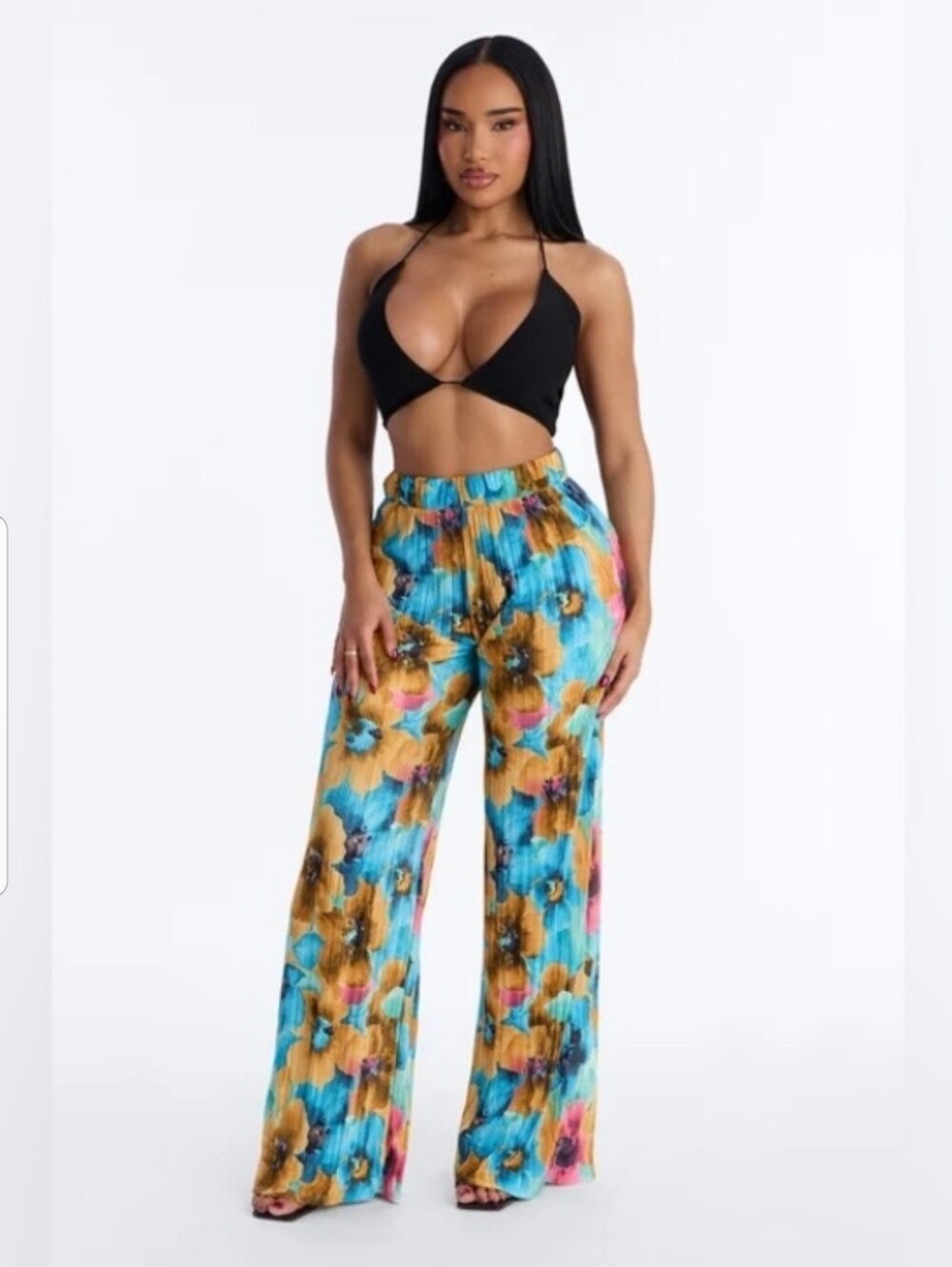 Fashion Nova Wide - Leg Floral Prints Pants